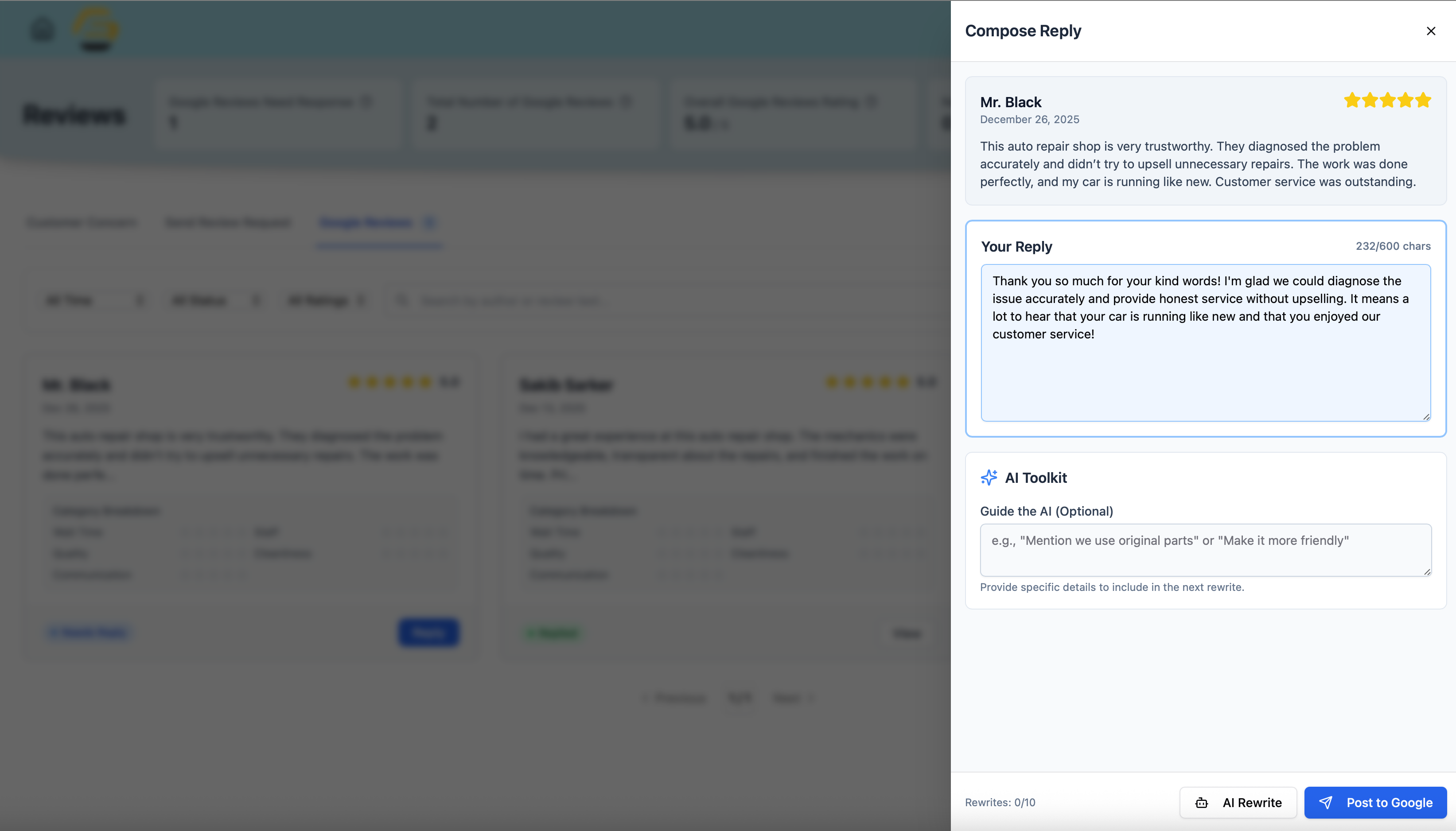 AI-Powered Review Responses