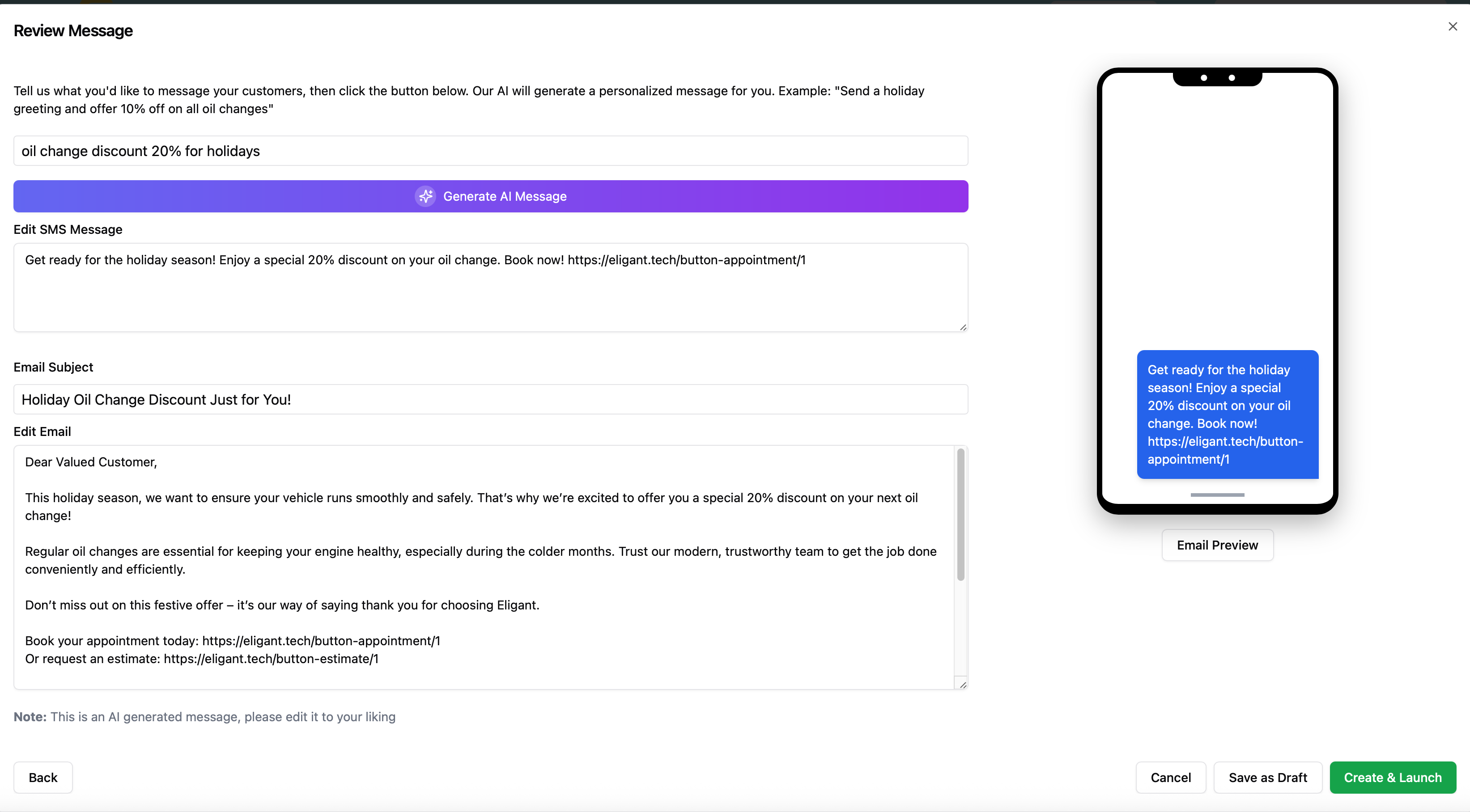 Fill Your Bays With One Text